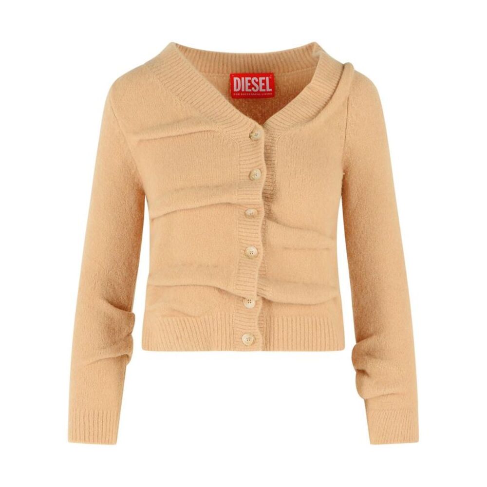 Diesel M-Ava Cardigan In Beige Wool Women
